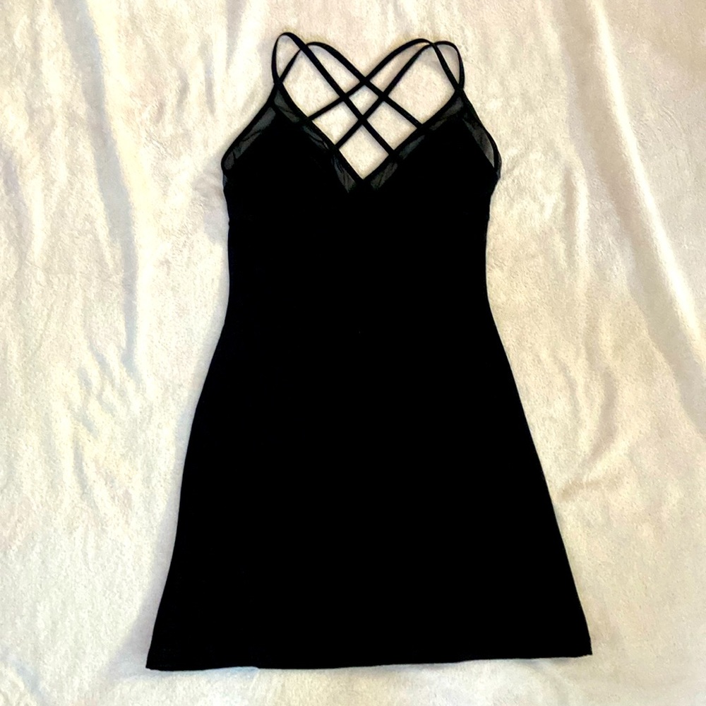 Black slip dress